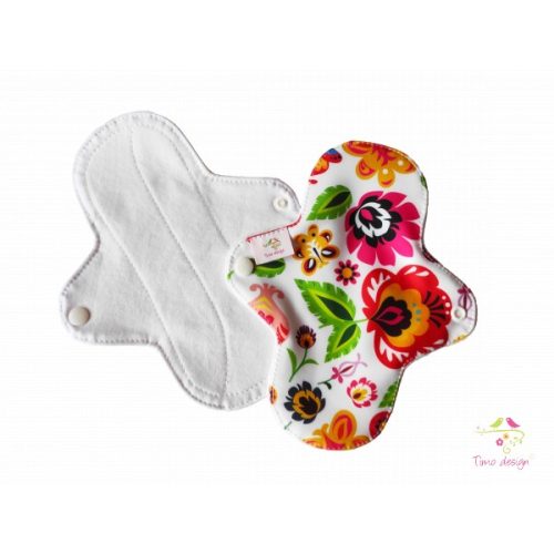 20 cm white folk cloth pad, for moderate flow
