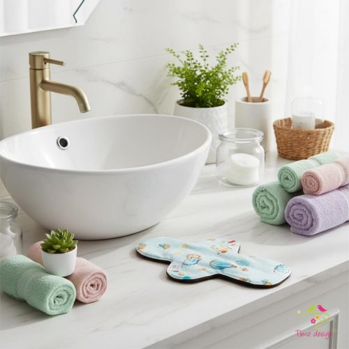 28 cm-es hőlégballonos-felhős mosható női betét, erős vérzéshez