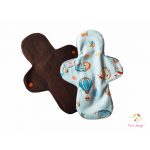 28 cm-es hőlégballonos-felhős mosható női betét, erős vérzéshez