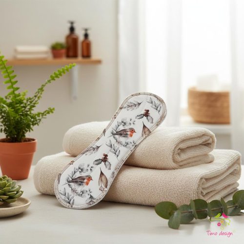Cloth pad with cute birds pattern for heavy flow