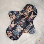 24 cm cloth pad with cute forest animals pattern for moderate to heavy flow