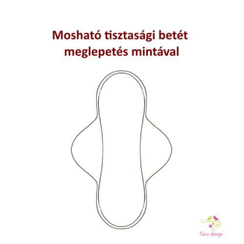 18 cm leak-proof pantyliner with Hungarian folk art (Matyo) pattern