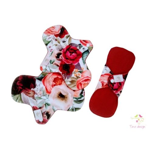 20 cm cloth pad with colorful roses pattern, for light flow