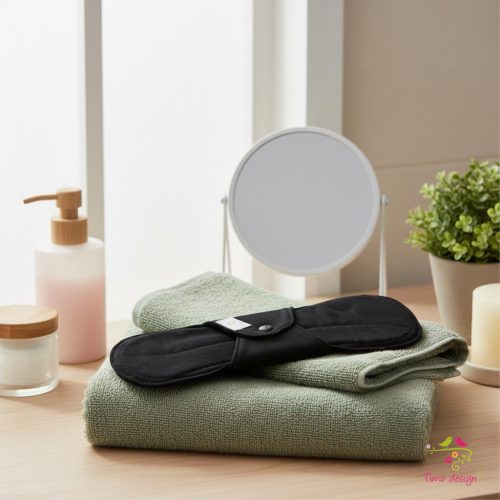 28 cm black bio cotton cloth pad, for heavy flow