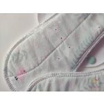 22 cm-es pasztell alapon nyuszis-madaras mosható női betét, közepes erősségű vérzéshez