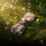 28 cm-es virágos mosható női betét, extra erős vérzéshez