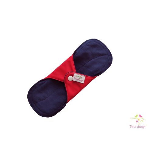 18 cm red - navy cloth pad, for light flow