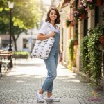 Cuki kislány mintás bevásárló táska