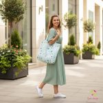 Cotton bag with llama pattern