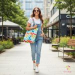 Leak-proof bag with colorful pattern