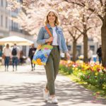 Színes gyerekrajz mintás óriás bevásárló táska