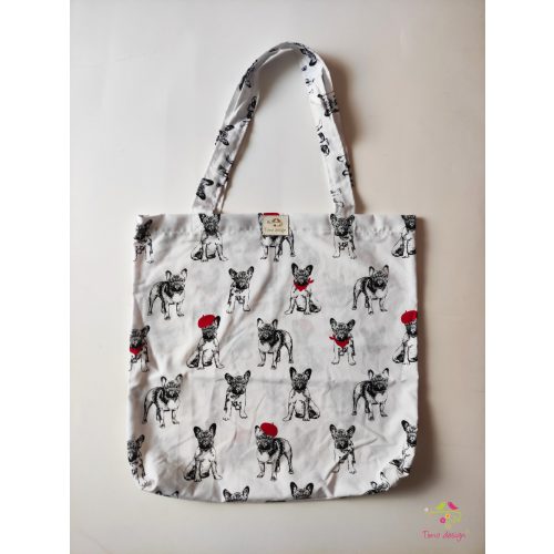 Cotton bag with dogs pattern