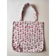 Cotton bag with red anchors pattern