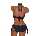 Fekete bikini szett (kifordítható alsóval) + menstruációs bikini alsó