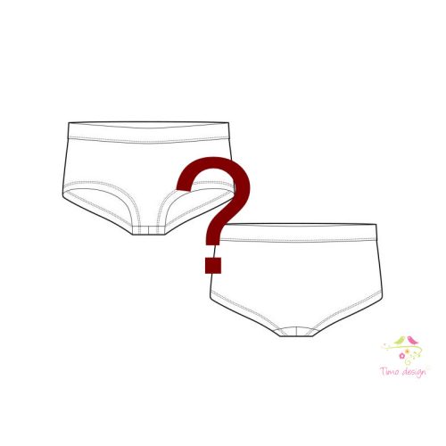 Period panties for heavy flow, in boyshort style with surprise pattern / colour