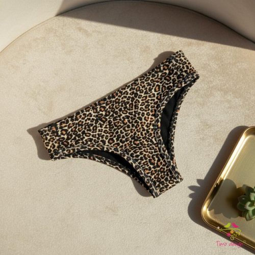 Brazilian period panties with panther pattern, for light flow, for teens