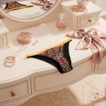 Timo design unique patterned brazilian period panties, for light flow