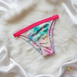   Multicolor batik brazilian period panties, for super light flow