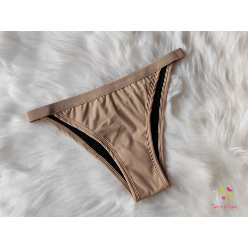Beige brazilian period panties, for light to moderate flow