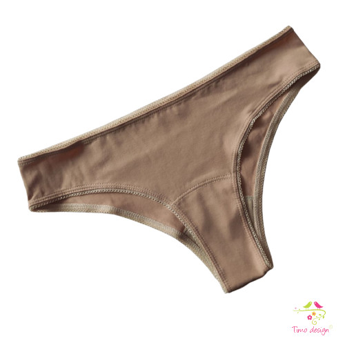 Nude brazilian leak-proof panties for super light flow
