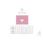 Fehér pamut brazil menstruációs bugyi, enyhe - közepes vérzéshez