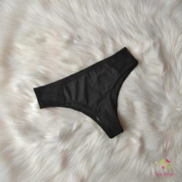 Black brazilian leak-proof panties for super light flow
