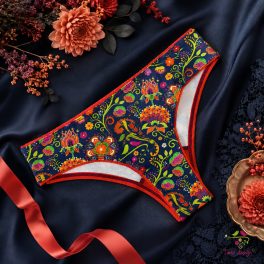   Timo design saját grafikás brazil tisztasági bugyi - csipkés gumival