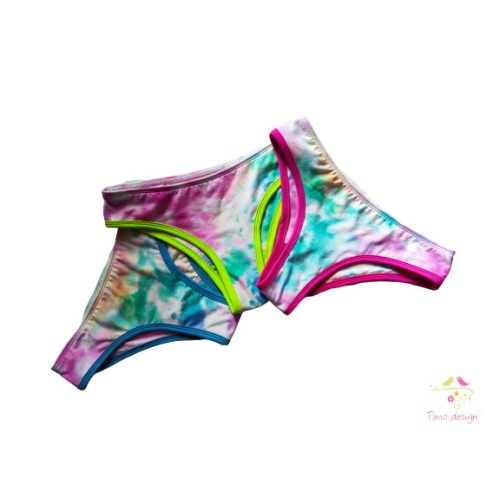 "Rainbow" brazilian leak-proof panties for light flow, 3 pcs bundle pack