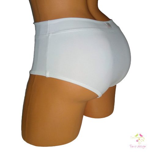 White period panties for moderate flow with "boat" design and replacable cloth pads