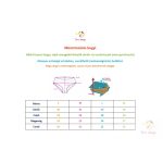 White period panties for moderate flow with "boat" design and replacable cloth pads