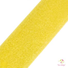   Premium yellow hook & loop fastener, 38 mm wide, soft/loop side