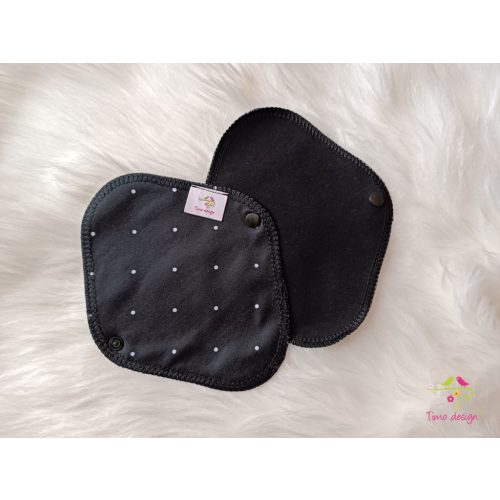 18 cm black & white polka dot leak-proof, extra thin pantyliner 