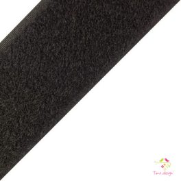   Black Velcro hook & loop fastener, 50 mm wide, soft/loop side