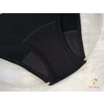 Black bikini period underwear for moderate flow