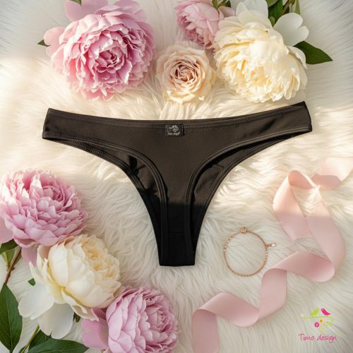 Fekete menstruációs tanga enyhe vérzéshez