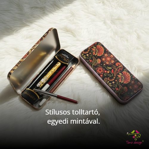 Timo design egyedi grafikás tolltartó, fémdoboz
