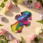 Színes batikolt formabetét