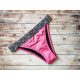 Fuxia brazilian period swimwear, bikini bottom with flower patterned waistband