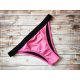 Fuxia brazilian period swimwear, bikini bottom with black waistband