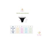 Fuxia brazilian period swimwear, bikini bottom with black waistband