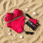 Poppy red period swimwear, bikini bottom 