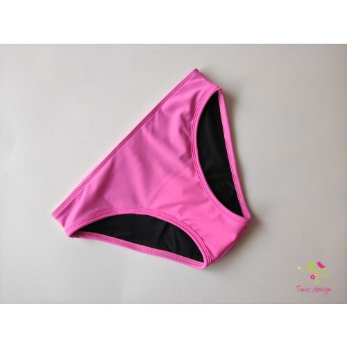 Pink menstruációs fürdőruha alsó, bikini alsó, fürdőbugyi
