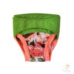 Hibrid cloth diaper with roses pattern