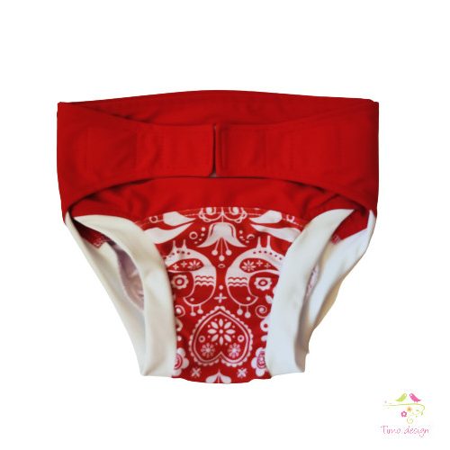 Hibrid cloth diaper with roses pattern