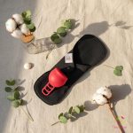 22 cm-es fekete hosszított tisztasági betét vagy mosható női betét enyhe vérzéshez