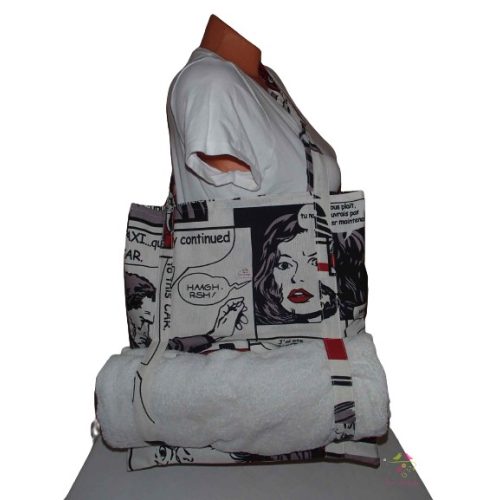 Yoga bag with pop-art pattern