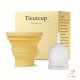 Tieut menstrual cup with foldable sterilizing cup and compressible container