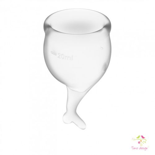 Satisfyer menstrual cup Feel Secure TRANSPARENT (practical set of two; 15 and 20 ml) + FREE GIFT