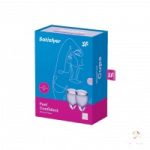 Satisfyer intimkehely Feel Confident LILA, 2 db-os szett (15 és 20 ml), gyenge vérzéshez / tini lányoknak
