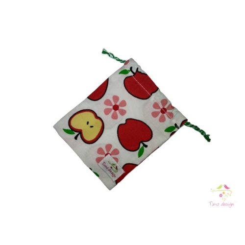 Cotton cup bag with apple pattern
